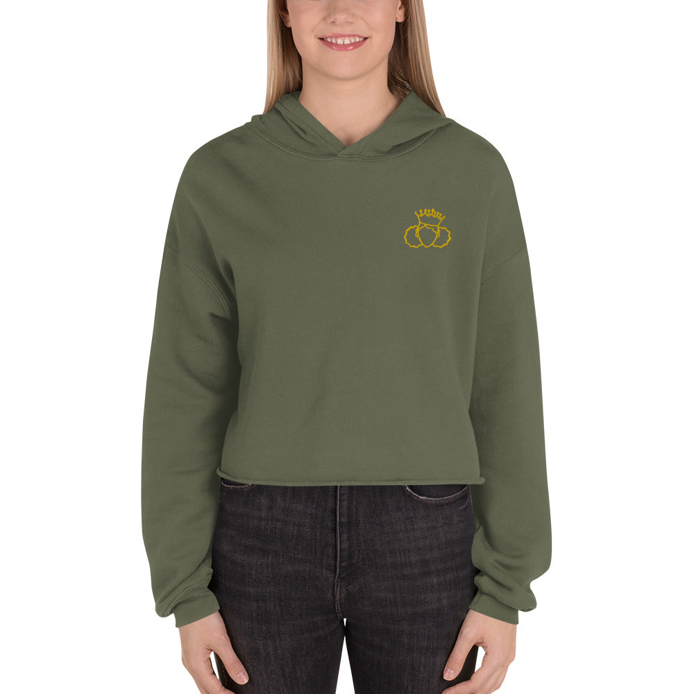 Gold logo "Princess Glow" Cropped Hoodie