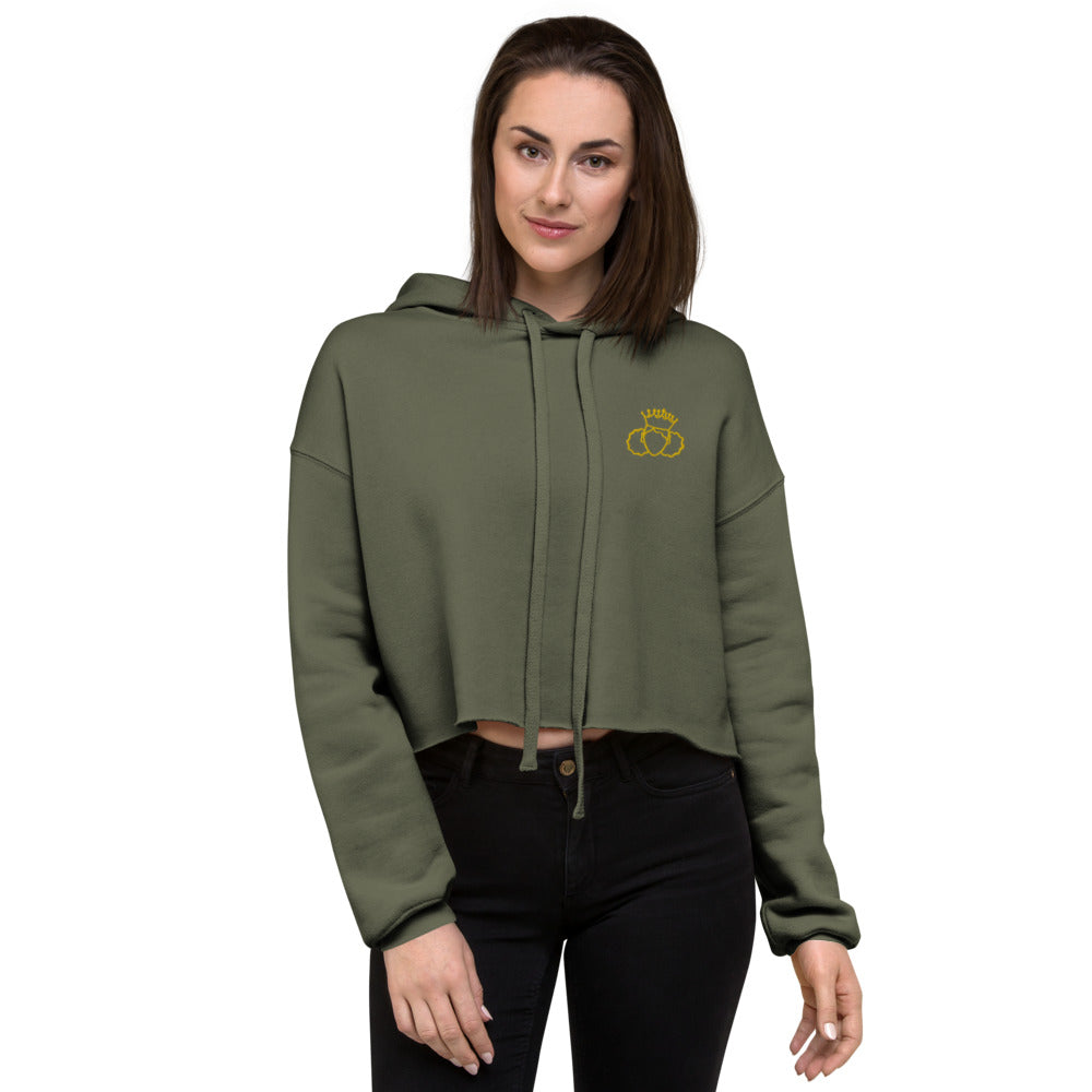 Gold logo "Princess Glow" Cropped Hoodie